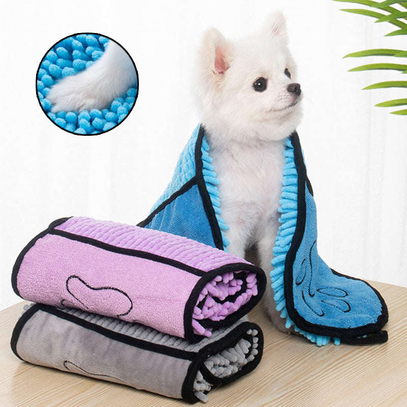 Ultra-Soft Chenille Dog Drying Towel